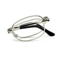 thumbnail image 2 of Portable Folding Reading Glasses Oval Metal Frame Presbyopic Magnifying Glasses Eyewear with Case, 2 of 10