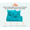 thumbnail image 3 of SGI Alaskan King Diamond Ruffle Comforter Set Microfiber 3 Piece Turquoise Blue, 3 of 5