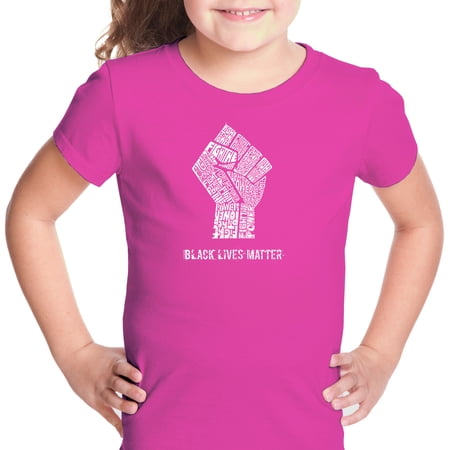 LA Pop Art Girl's Word Art T-shirt - Black Lives Matter