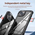 thumbnail image 5 of SaniMore Magnetic Transparent Case for iPhone 14 with Wireless Charging, PC & Liquid TPU Cover with Independent Mental Key Armor Goggles Protective Lens Shockproof Protective Shell, Black, 5 of 8