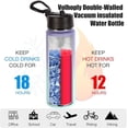 thumbnail image 3 of Botellas de agua aisladas Volhoply paquete de 4 unidades de acero inoxidable 22 onzas, 3 of 3