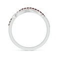 thumbnail image 2 of ANGARA Natural Encrusted Ruby and Diamond Infinity Knot Ring in 14K White Gold for Women (Size-1.3mm) | July Birthstone, Birthday, Anniversary, Jewelry Gift for Women | Natural Ruby Ring, 2 of 7