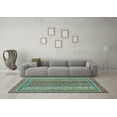thumbnail image 3 of Ahgly Company Indoor Rectangle Abstract Light Blue Modern Area Rugs, 2' x 5', 3 of 4