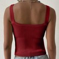 thumbnail image 5 of Wycnly Womens Tank Tops Comfy Knitted Ribbed Sexy Slim Fit Vest Tops Summer Fashion Solid V-Neck Sleeveless Shirts Blouse Wine m, 5 of 7
