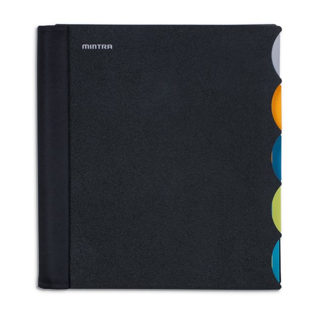 Mintra Office Durable PREMIUM Spiral Notebook (5847) (Black, 5 Subject