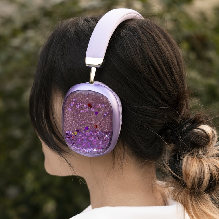 PWRD Purple Liquid Glitter Wireless Over-Ear Headphones photo 6