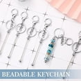 thumbnail image 3 of Jiibva 24Pcs Beadable Keychains Bars, Metal Beaded Keychain Blanks Bulk Making Supplies Kit with Lobster Hook for Pendant DIY Art Crafts, 3 of 7