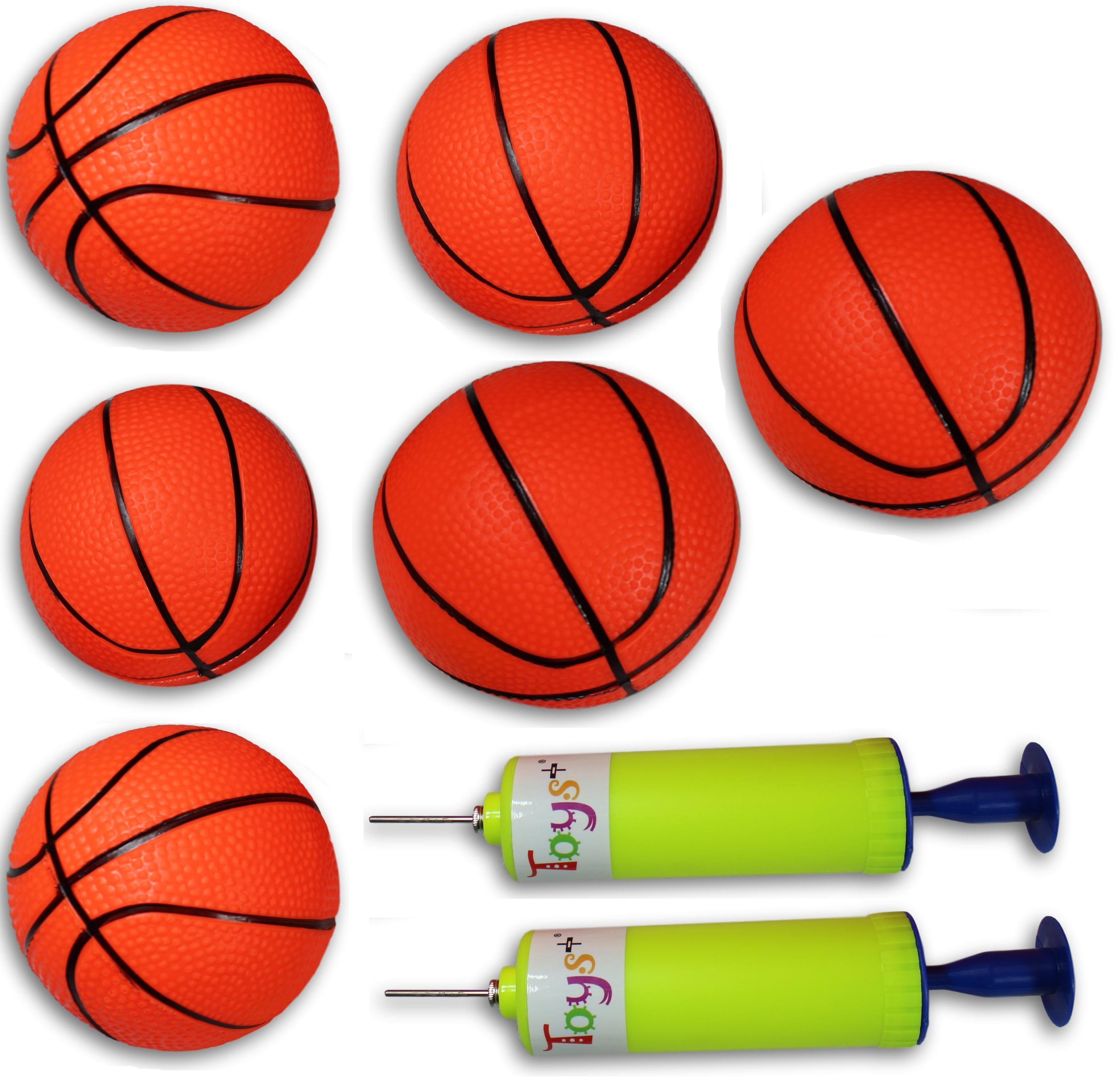 Gejoy 6 Packs Mini Basketball Replacement Rubber Mini Toy Plastic Basketballs 7 