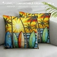 thumbnail image 3 of MLJA Summer Beach Decor Throw Pillow Covers Sofa Decorative Tropical Hawaii Coconut Tree Surfboard Flower Painting Throw Pillow Cover For Living Room Bed Sofa Chair Couch, 3 of 5