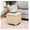 Oatmeal, variant on 17.3" Modern Oatmeal Teddy Storage Ottoman, Upholstered Cube Foot Stool with Hinged Lid, Round Solid Wood Legs, Versatile Vanity Seat for Living Room, Bedroom