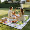 thumbnail image 4 of Easter Outdoor Rug for Patio/Deck/Porch, Non-Slip Large Area Rug 3 x 5 Ft, Green Truck Eggs Flowers Butterflies Purple Plaid Indoor Outdoor Rugs Washable Area Rugs, Camping Rug Carpet Runner, 4 of 8