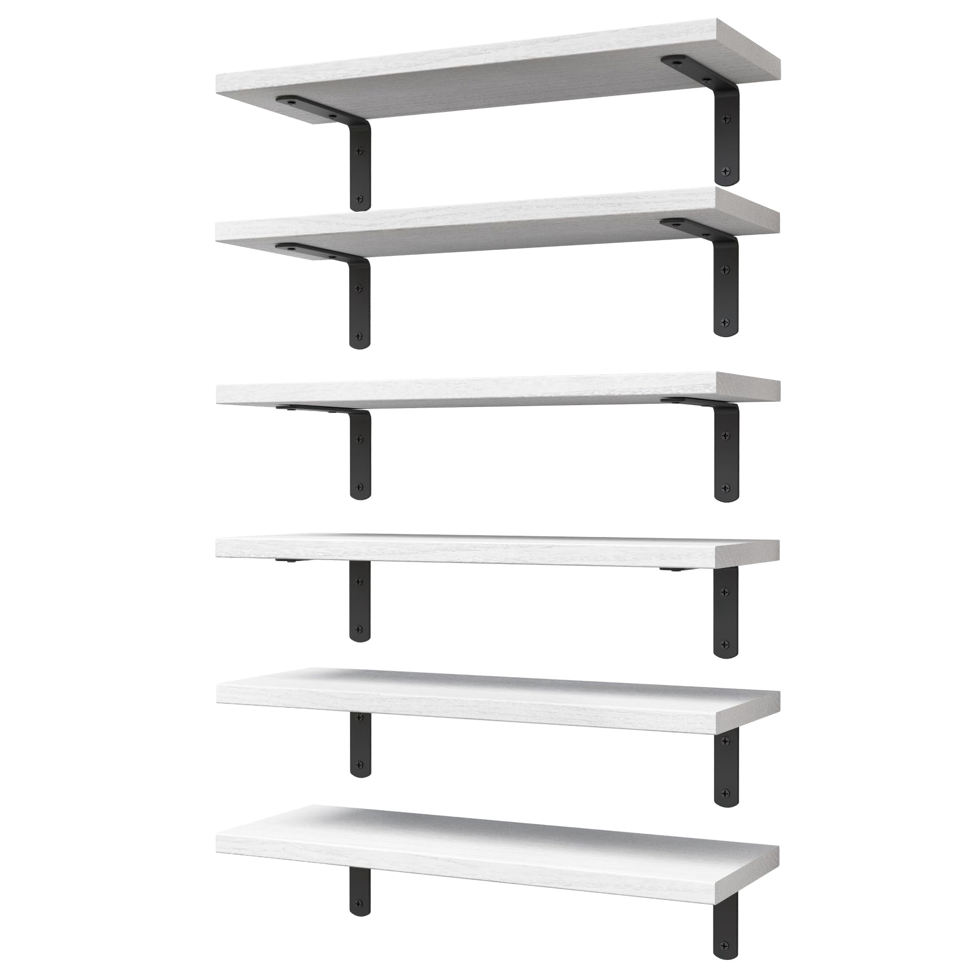 Floating Shelves for Wall Decor & Storage Wood Farmhouse Book Shelves for Bedroom Bathroom Living Room Kitchen Office Laundry Room Study Room Display