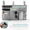 thumbnail image 7 of Bedside Caddy Hanging Bed Organizer Storage Bag Pocket for Bunk and Hospital Beds, College Dorm Rooms Baby Bed Rails,Camp (8 Pockets),Gray, 7 of 7