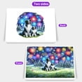 thumbnail image 2 of Happy New Year Border Collie Family Cheer Winter Midnight Firework 7x5in Folded Greeting Card Borders Dog Lovers Gifts Idea Single Note Card with Envelope - 02025, 2 of 5