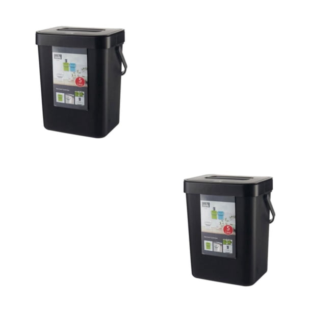 Botes de basura Ounissouiy colgantes tipo almacenamiento negro 5L 2Conjunto