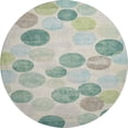 thumbnail image 2 of Addison Rugs Mayfield Premium Machine Washable Transitional Geometric Teal Round Rug, 8' x 8', 2 of 6
