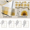 thumbnail image 5 of Sunflowers Swag Valances for Windows 2 Pack, Kitchen Window Curtains 36 Inch Length, Yellow Floral Botanical Checkered Rustic Privacy Swag Curtains for Living Room/Bathroom with Rod Pocket 36"x36", 5 of 8