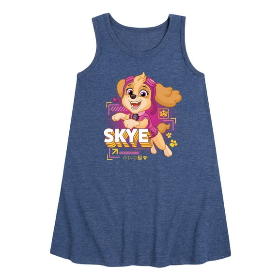 Paw Patrol - Skye Character Art - Toddler & Youth Girls A-line Dress