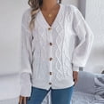 thumbnail image 2 of Busydd Cardigan Sweaters for Women Lightweight Solid Color Knit Cardigan Jackets Blouses Trendy V Neck Button Fall Cardigans for Women Casual Long Sleeve Loose Cardigan Sweaters Tops, 2 of 7