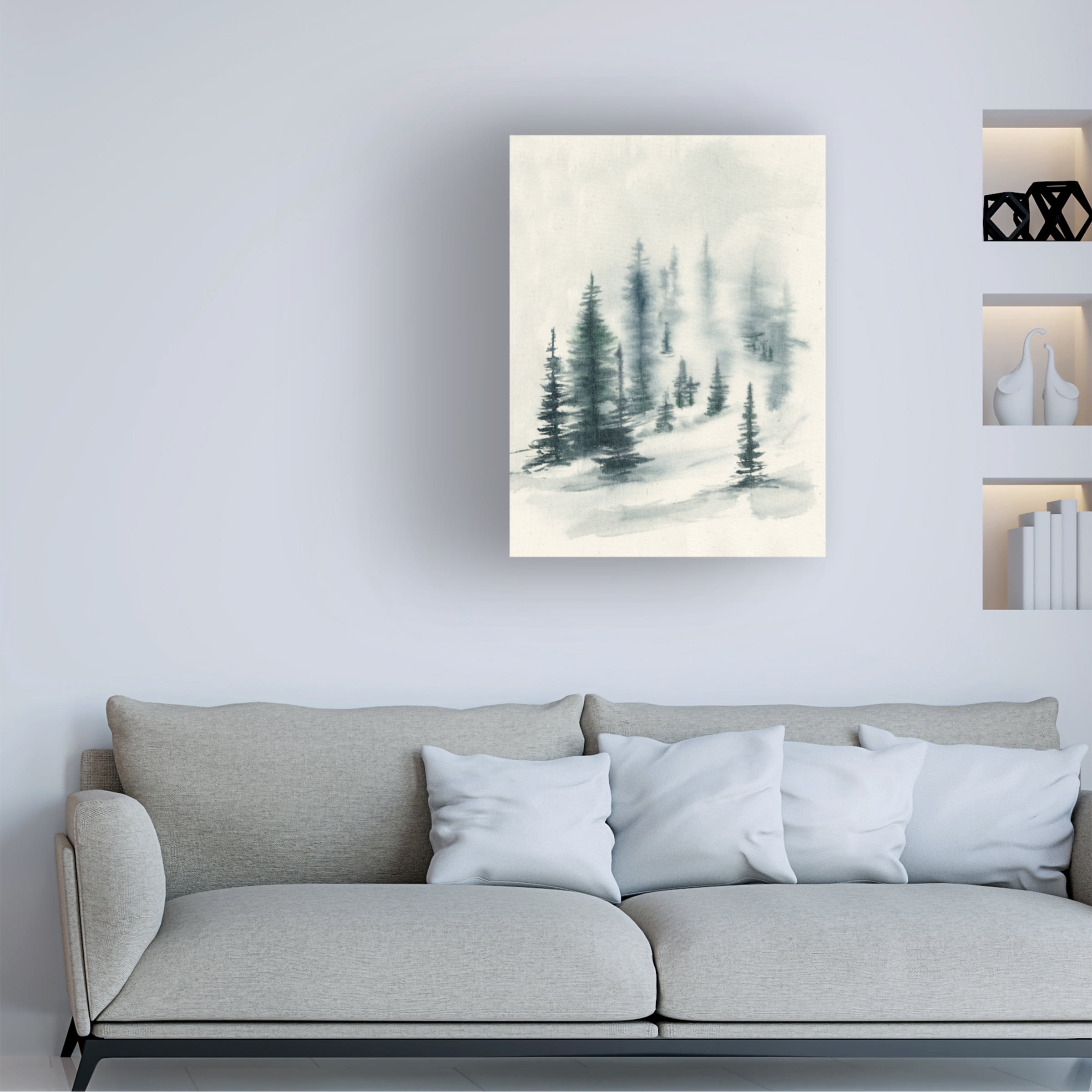 Jennifer Goldberger 'Misty Winter II' Canvas Art