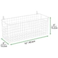 thumbnail image 5 of mDesign Portable Metal Wall Mount Hanging Storage Baskets, 2 Pack, Matte White, 5 of 7