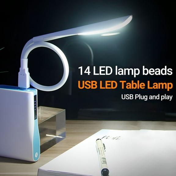HIBIBUD Mini USB Light for Laptop, Flexible USB Keyboard Light, Dimmable USB Lamp(14-LED-Bead,3-Level Adjustable Brightness, On/Off Touch Switch)