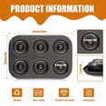 thumbnail image 5 of 2-Pack 6-Cavity Nonstick Donut Pans – Deepened Carbon Steel, Oven Safe to 450°F, Dishwasher Safe, 5 of 7