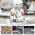 thumbnail image 6 of Yayeee Ashtray with Lid for Cigarette Smokeless Stainless Steel Home Ash Holder, Beige Butterflies, 6 of 7