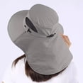 thumbnail image 4 of Sun Hats for Men Women UV Protection,Wide Brim & Face Neck Flap Fishing Hat, UPF 50+ Summer Hat for Hiking Beach Outdoor Light Gray, 4 of 4