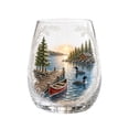 thumbnail image 3 of 15oz Winter Story Scene Glass Cup, Warm Cabin & Lakeside Pattern Aesthetic Festive Glass Mug, Multipurpose Holiday Glassware for Drink Serving & Home Table Decor, Christmas Xmas Holiday Gift, 3 of 7