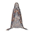 thumbnail image 7 of Honeii Snowflake Fox Print Poncho Cape, Cloak Coat, Snuggly Hooded Wearable Blanket, Hooded Cape For Teenagers,Halloween Costumes-Medium, 7 of 7