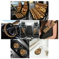 thumbnail image 2 of Renewold Car Accessories Full Set, Universal Car Seat Covers Steering Wheel Seat Belt Pad Cup Holder Key Chains Fit for Most Vehicles Pack of 11, American Tribal Highland Cow Sunflower, 2 of 7