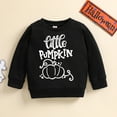 thumbnail image 1 of Kmbangi Enfants Halloween Imprimé Pull, Noir Col Rond Hauts, 1 of 7