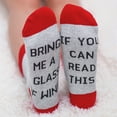 thumbnail image 2 of Coofit Unisex Crew Socks Embroidered Letters Breathable Cotton Socks Tube Socks Winter Warm Socks, 2 of 3