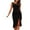 Black womens dresses, variant on Summer Saving Wycnly Womens Dresses Evening Party Prom Elegant Ruffle Hem Bodycon Wrap Strap Dresses Summer Solid Square Neck Sleeveless Formal Midi Dress Wine l