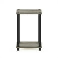 thumbnail image 5 of Furinno Simplistic 1-Tier End Side Night StandBedside Table with Plastic Poles, French Oak greyBlack, 5 of 5