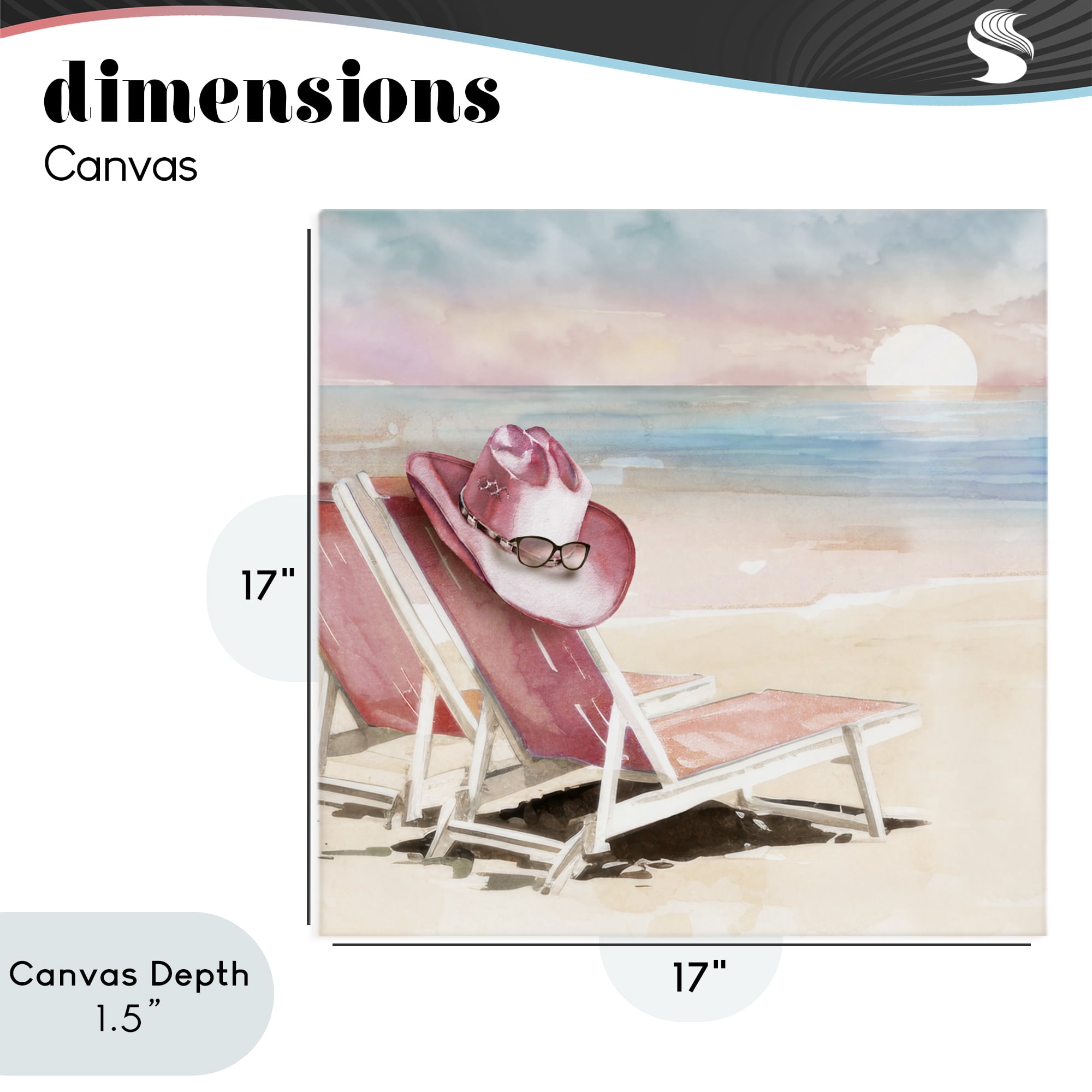 Stupell Industries Blush Pink Beach Chairs Canvas Wall Art, design by Paul Mathenia