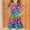 Multicolor, variant on Fatuov Short Sleeve T-Shirt Dress for Kids Girls Ruffle Loose Fit Crew Neck Boho A-Line Dress for Party Printed Summer Dress Size 11 Years