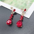 thumbnail image 2 of 1 juego Pretty Bride Crown Necklace Earring Set Elegante joyería Vestido de novia Accesorios Accesorio de vestuario para mujeres Mujer (Rojo), 2 of 8