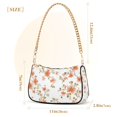 thumbnail image 3 of FORMRS Womens Shoulder Bag with Chain Strap Clutch Purse Cute Tote Handbag, Orange Floral Blooms, 3 of 7