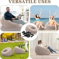 thumbnail image 7 of 2 Pcs Bean Bag Chairs for Adults Kids Inflatable Chairs with Electric Air Pump Blow up Chair Inflatable Lazy Sofa Folding Portable Inflatable Chair for Living Room Bedroom(Brown), 7 of 7