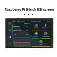 thumbnail image 2 of 5 Inch Touchscreen Monitor Compatible with Raspberry Pi Board 800x480 DSI IPS LCD Display 5-Point Touch Capacitive Screen Support Various Models Pi5/4B/CM4/3B+/3A+/3B/CM3 Easy to Install, 2 of 7