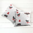 thumbnail image 6 of Ambesonne Pug Throw Pillow Cover 2 Pack, Happy Sad Cool Dogs Pug, 18", Black Red White, 6 of 7