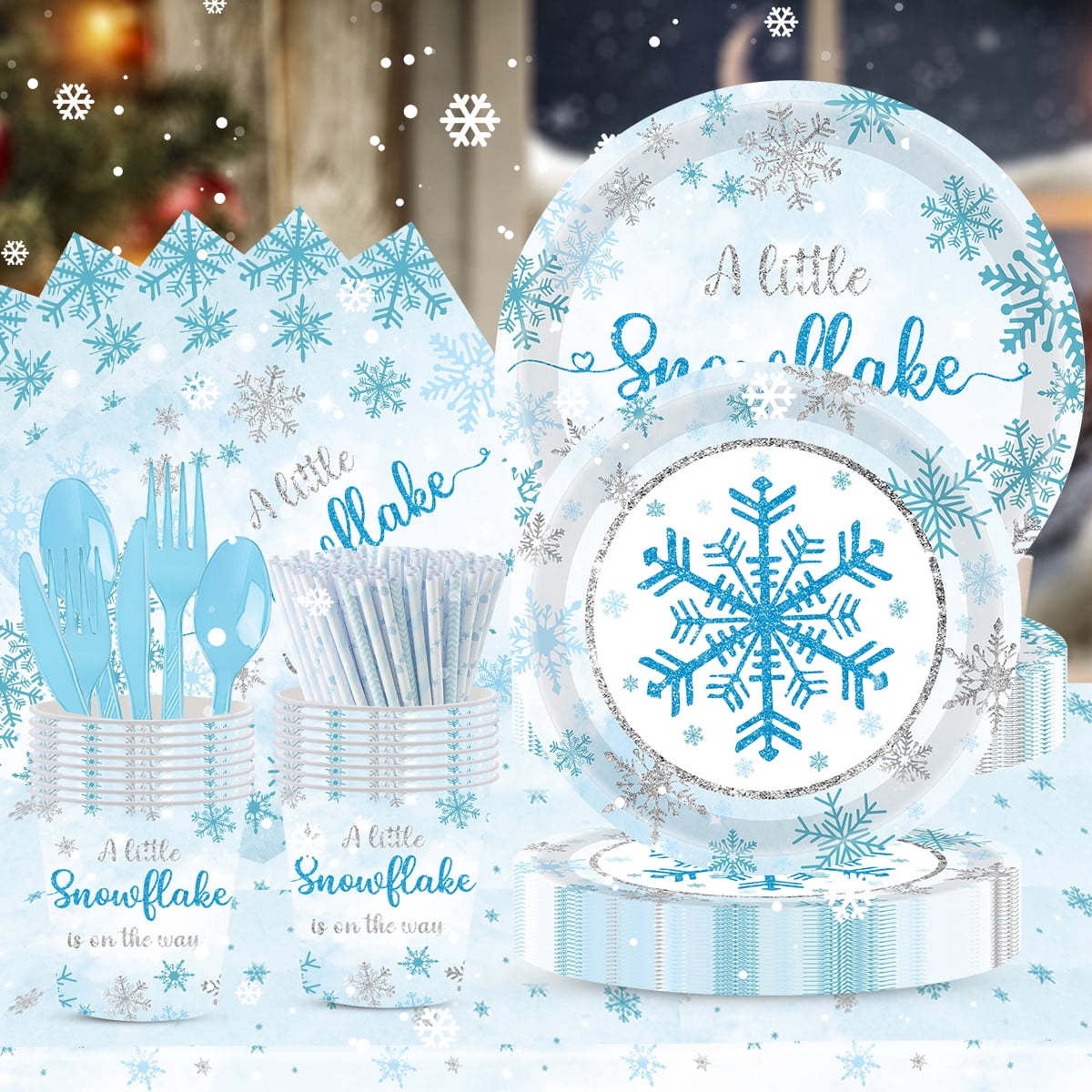 Christmas Paper Plates Christmas Tableware Dinnerware Christmas Party Supplies Disposable Plates Napkins Cups Cutlery Tablecloth Serve 16 Design1
