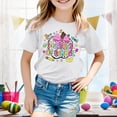thumbnail image 2 of XEGLSBU T-Shirts for Girls 10-11 Boy and Girl Fashion Casual Print Round Neck Loose Short Sleeve T Shirt Top White Size 6-7 Years, 2 of 4