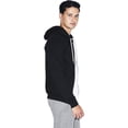 thumbnail image 2 of American Apparel mens Flex Fleece Long Sleeve Zip Hoodie, Style F497w Hooded Sweatshirt, Black, XX-Large US, 2 of 5
