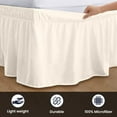 thumbnail image 3 of SGI Bedding 14 Inch Wrap Around Bed Skirt | Microfiber Bed Skirt | California King, Ivory, 3 of 4