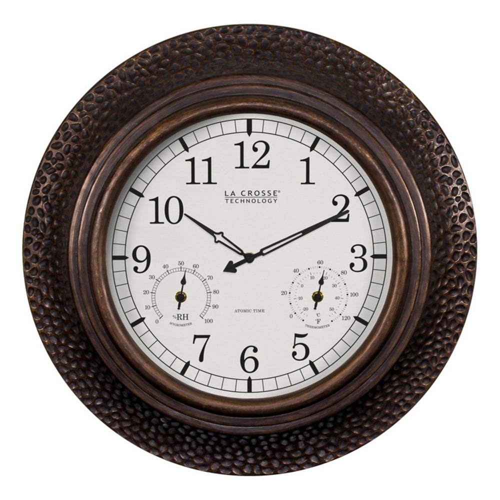 La Crosse Technology 22in. Atomic Analog Wall Clock with Temperature