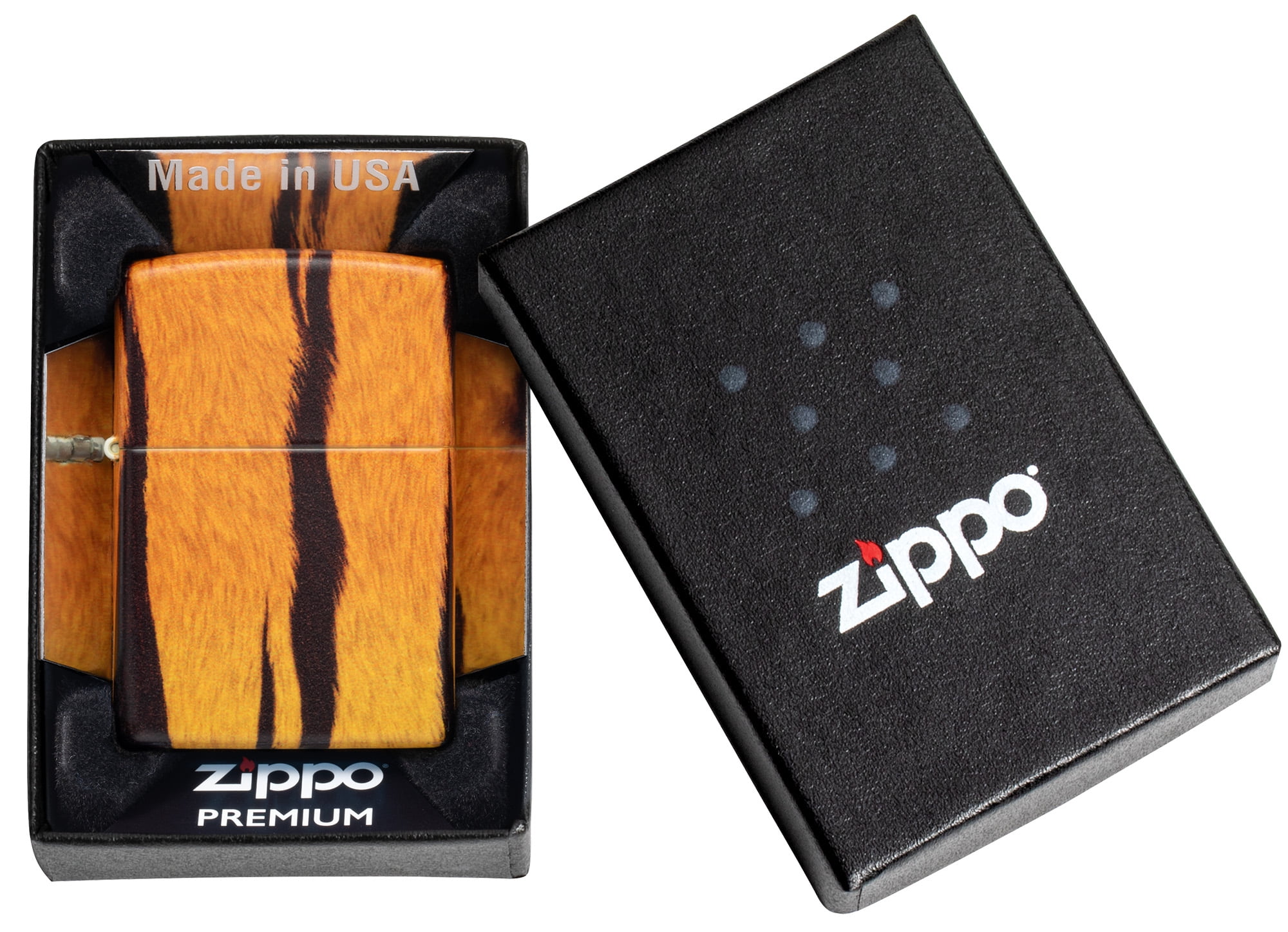 Zippo 540 Color Tiger Print Designs Pocket Lighter