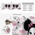 thumbnail image 6 of Cute Girl Tie Up Valance Curtains for Windows, Kitchen Curtains Window Treatments, Pink White Cartoon Funny Star Striped Plaid Short Window Shades Valances for Bedroom Bathroom Cafe 42"x12", 6 of 8